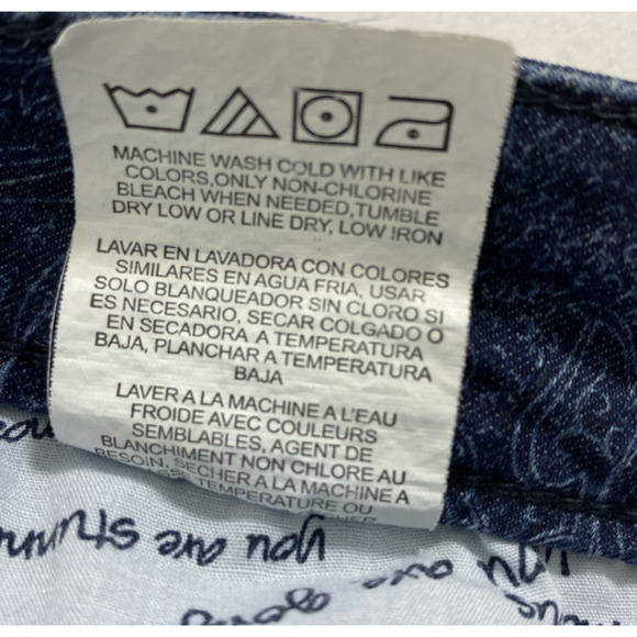 Lee Classic Fit Jeans Womens Size 14‎ Dark Wash Paisley Print Straight Stretch - Picture 4 of 12